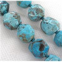 blue ocean jasper ball beads, faceted round, approx 14-15mm