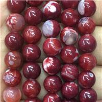 round red agate beads, approx 6mm dia