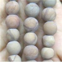 round matte Wooden Lace Jasper beads, approx 8mm dia