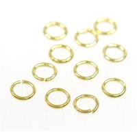 stainless steel Jump Ring, gold plated, approx 6mm dia