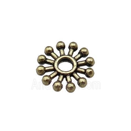 Tibetan Style Zinc Daisy Flower Spacer Beads Antique Bronze