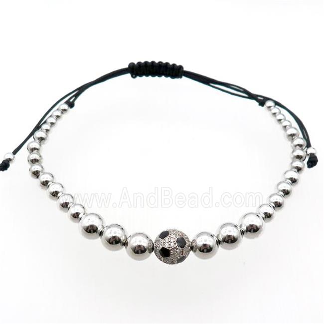 copper Bracelet with football, adjustable