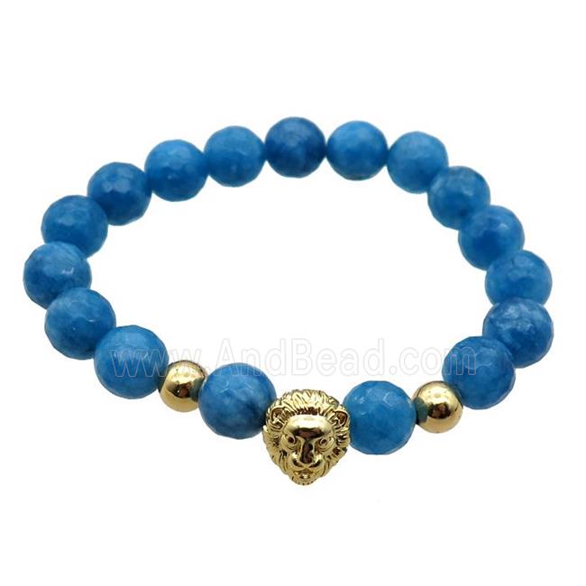 blue jade bracelet, stretchy