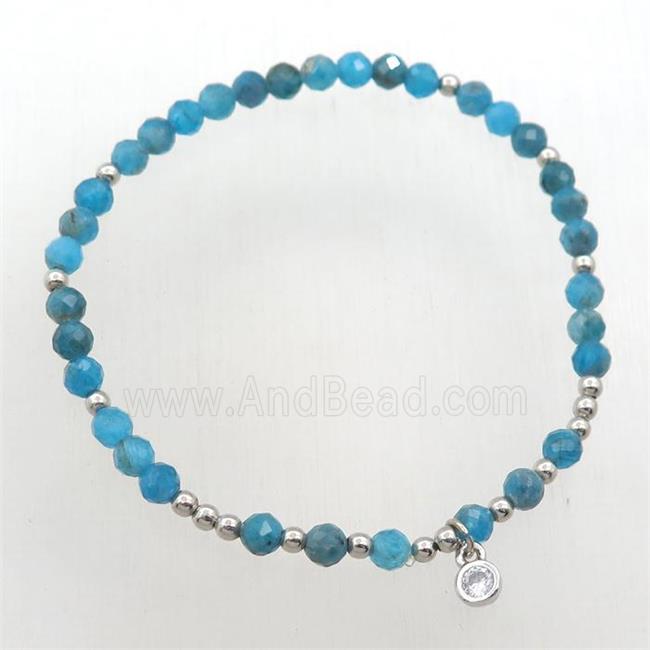 blue Apatite Bracelets, stretchy