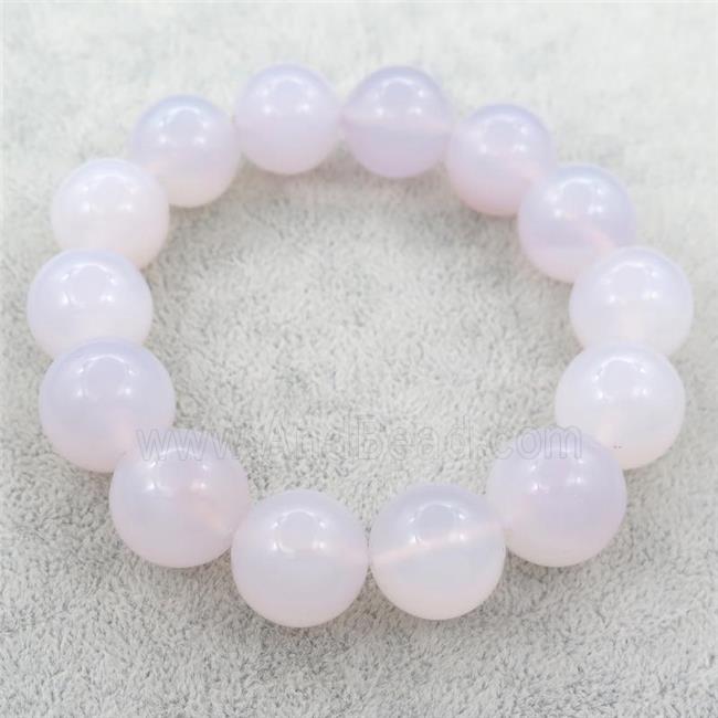 natural white agate bracelet, stretchy