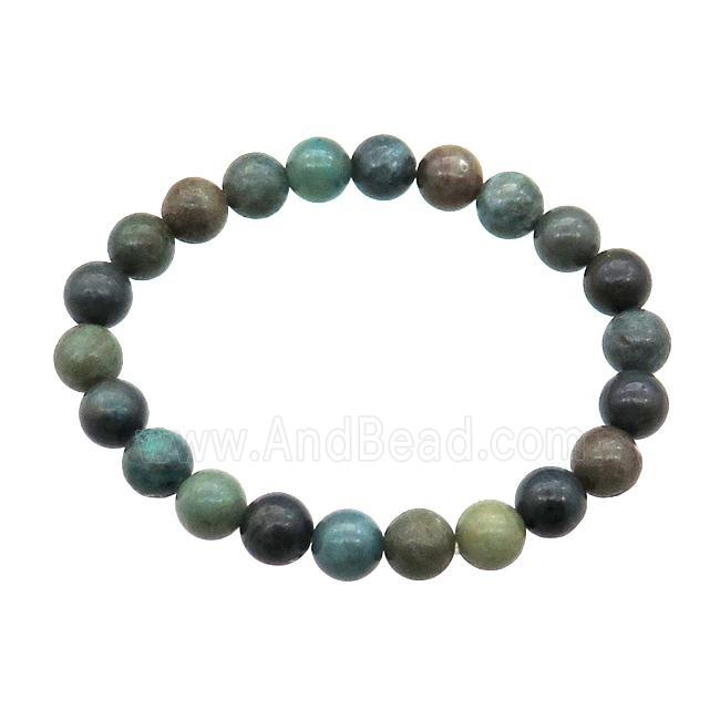 Chrysocolla Bracelet Stretchy Dye Round