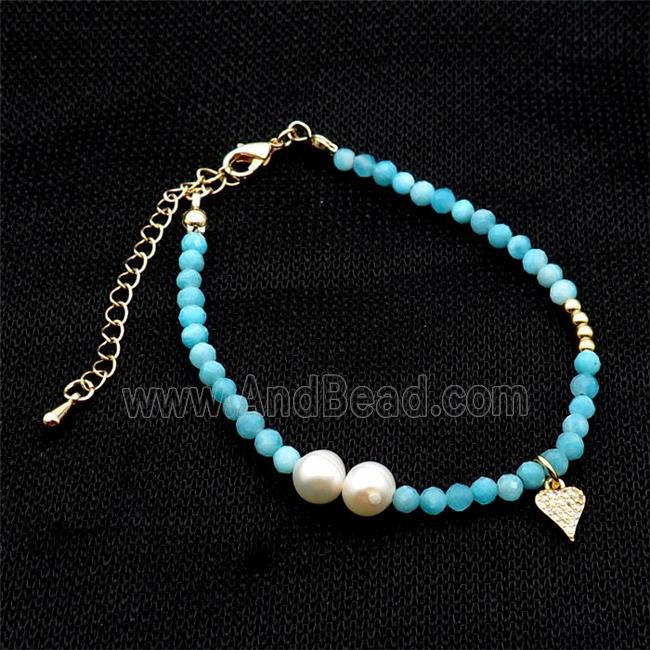 Green Amazonite Bracelet With Pearl