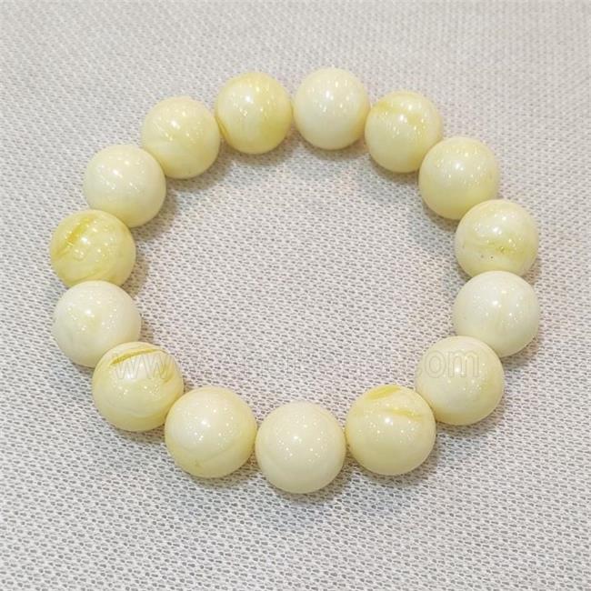 Resin Bracelet Stretchy Lt.yellow