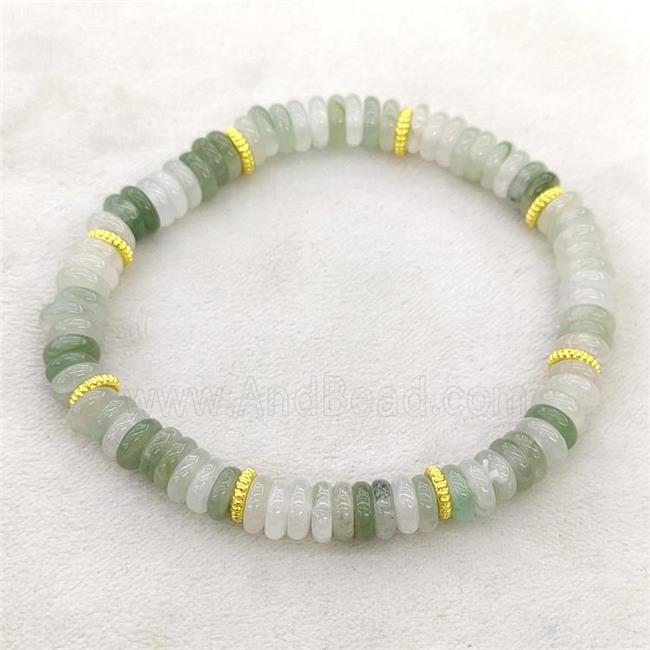 Natural Chinese Jadeite Bracelet Stretchy