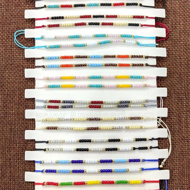 Seed Glass Bracelets Stretchy Mixed