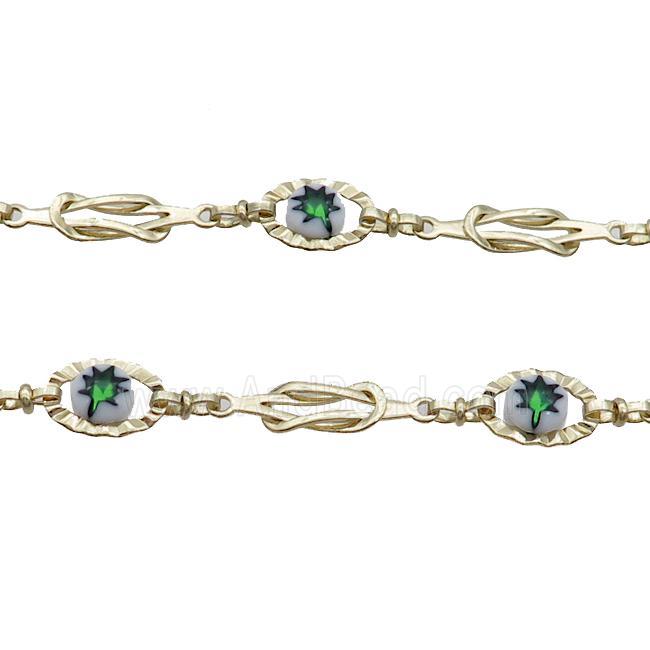 Copper Chain With Plastic Gold Plated