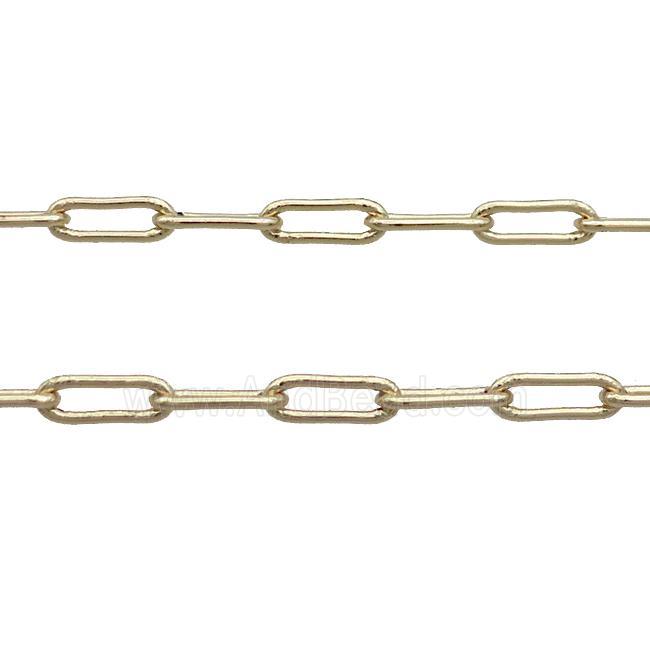 Copper Paperclip Chain Gold Plated