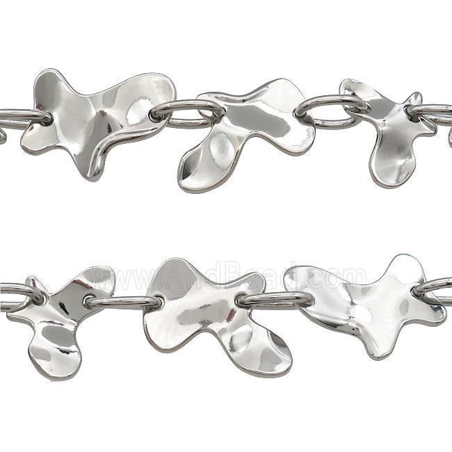 Alloy Chain Butterfly Platinum Plated