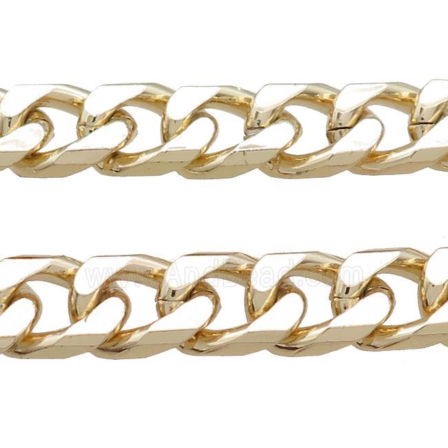 Aluminium Chain Curb Gold Plated
