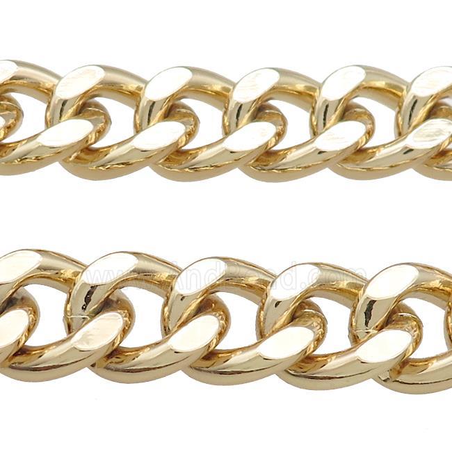 Aluminium Chain Curb Gold Plated