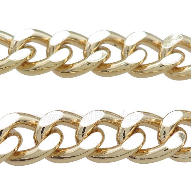 Aluminium Chain Curb Gold Plated