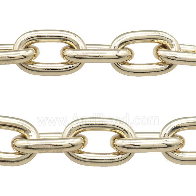 Aluminium Rolo Chain Gold Plated