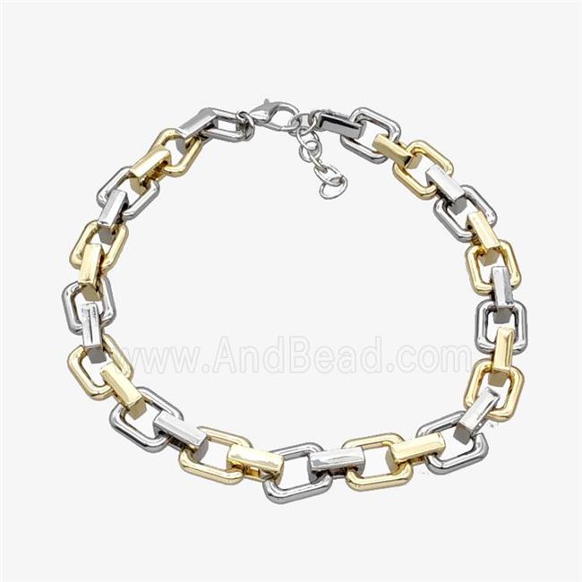 Aluminum Chain Necklace Gold Plated