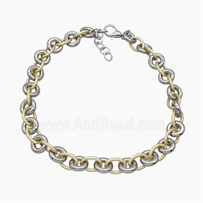 Aluminum Chain Necklace Gold Plated