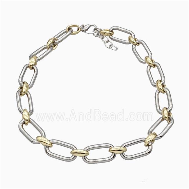 Aluminum Chain Necklace Gold Plated