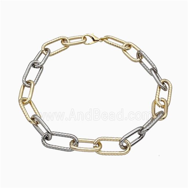 Aluminum Chain Necklace Gold Plated