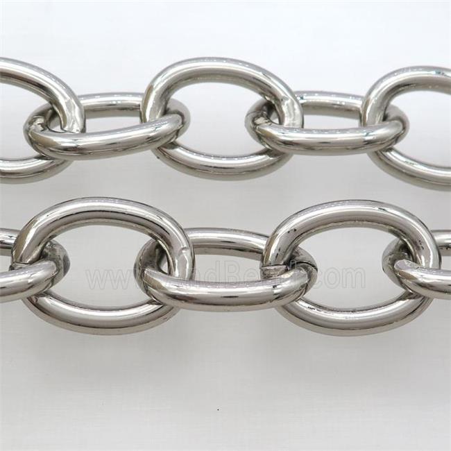 Aluminum chain, platinum plated