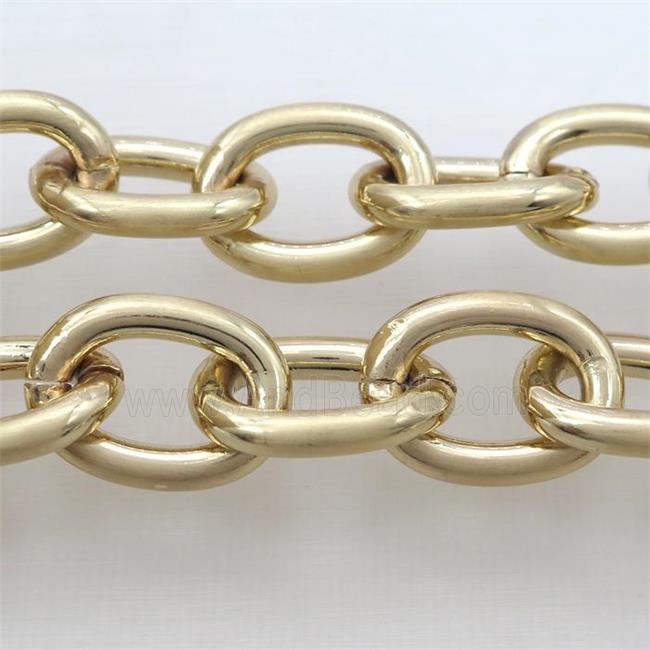 Aluminum chain, gold plated