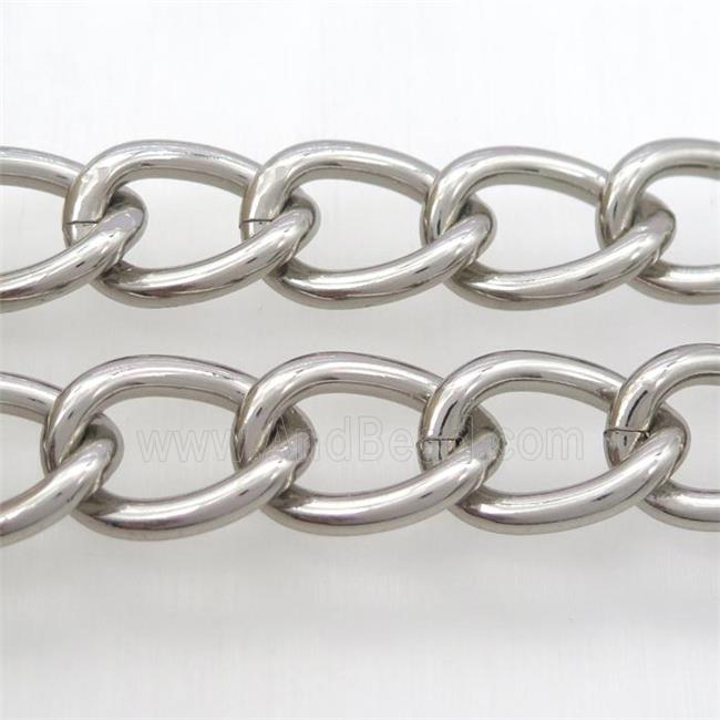 Aluminum chain, platinum plated