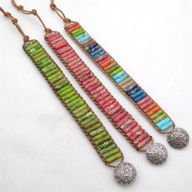 Imperial Jasper bracelet, Adjustable, mixed