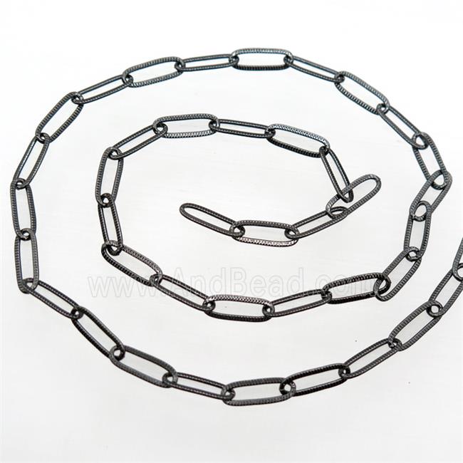 copper chain, black gunmetal plated