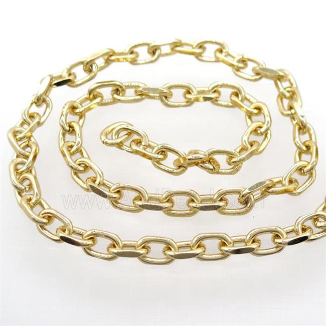 iron chain, gold plated