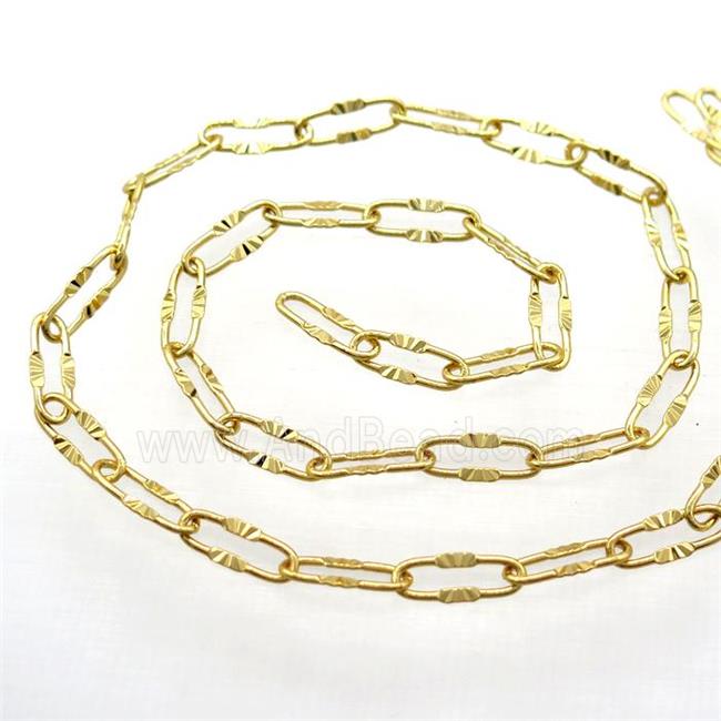 copper chain, gold plated