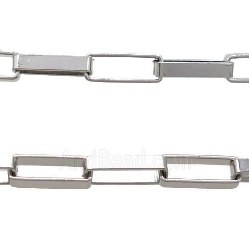 iron Rolo Chain, platinum plated