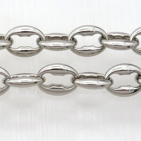 Alloy Chain, platinum plated