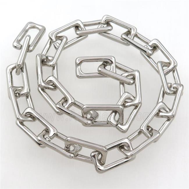 Alloy Chain, platinum plated