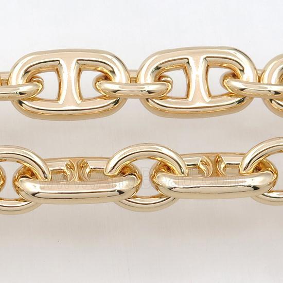 Alloy Chain, lt.gold plated