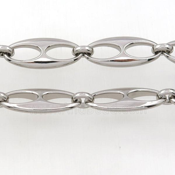 Alloy Chain, platinum plated