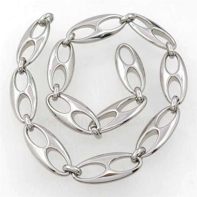 Alloy Chain, platinum plated