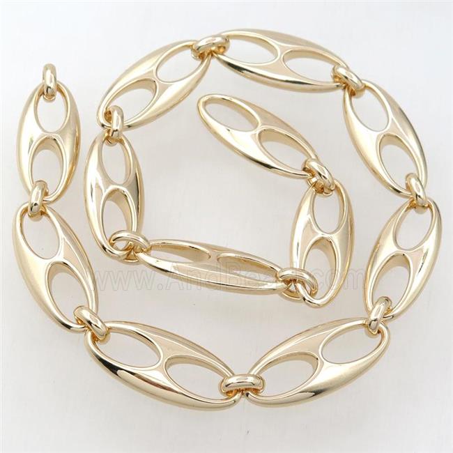 Alloy Chain, lt.gold plated