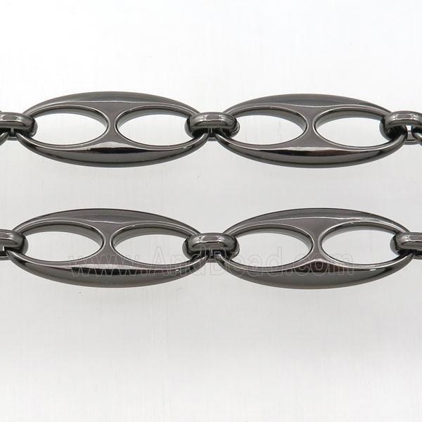 Alloy Chain, black gunmetal plated