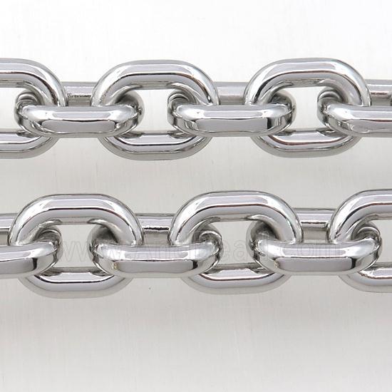 Alloy Chain, platinum plated