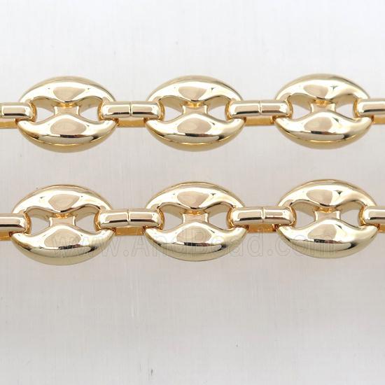 alloy chains, pignose, gold plated