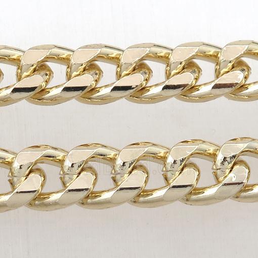 Alloy curb chain, gold plated