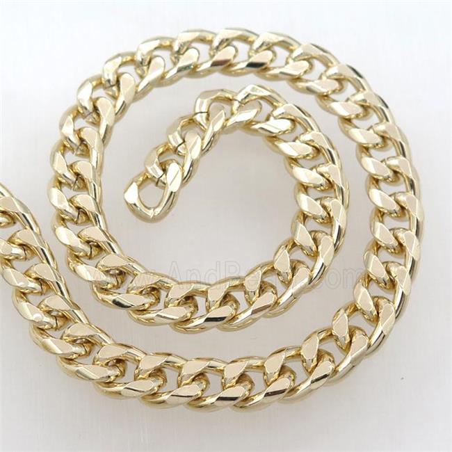Alloy curb chain, gold plated