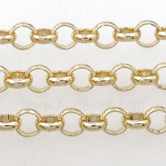 Iron Rolo Chain, gold plated