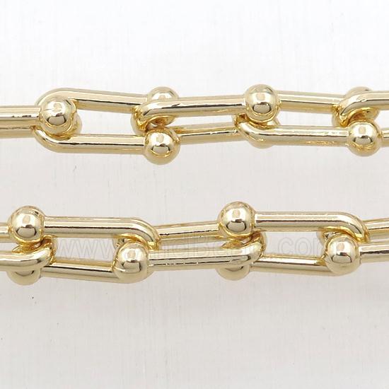 Alloy Chain U-Shape Gold Plated