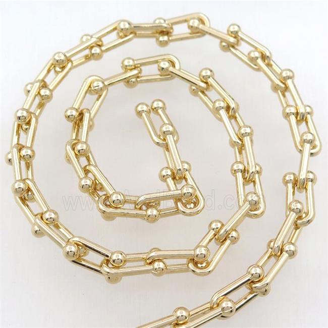 Alloy Chain U-Shape Gold Plated