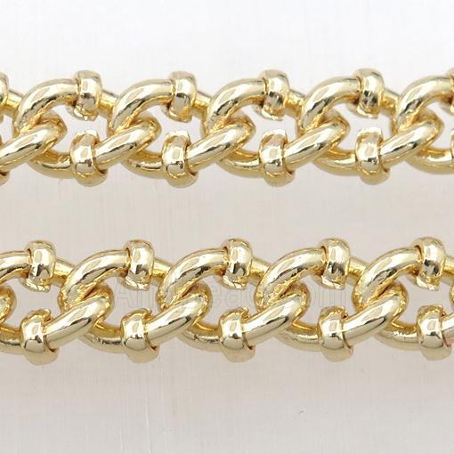Copper chains, gold plated