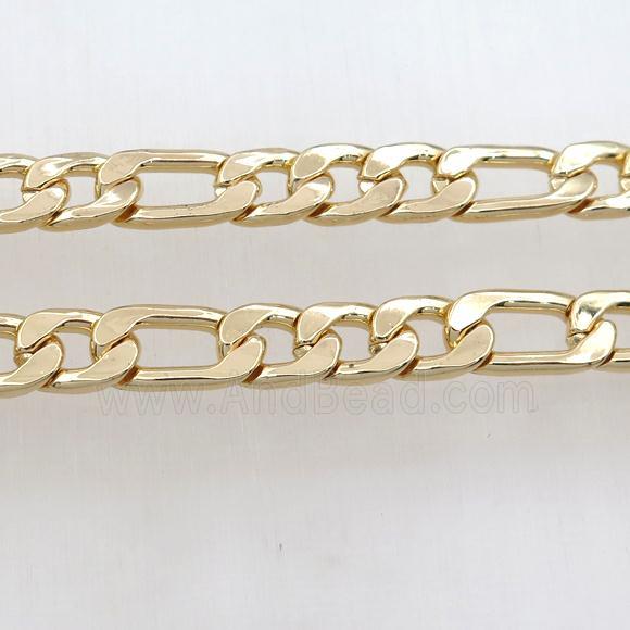 Iron curb chain, gold plated