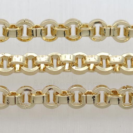 Iron Rolo Chain, gold plated